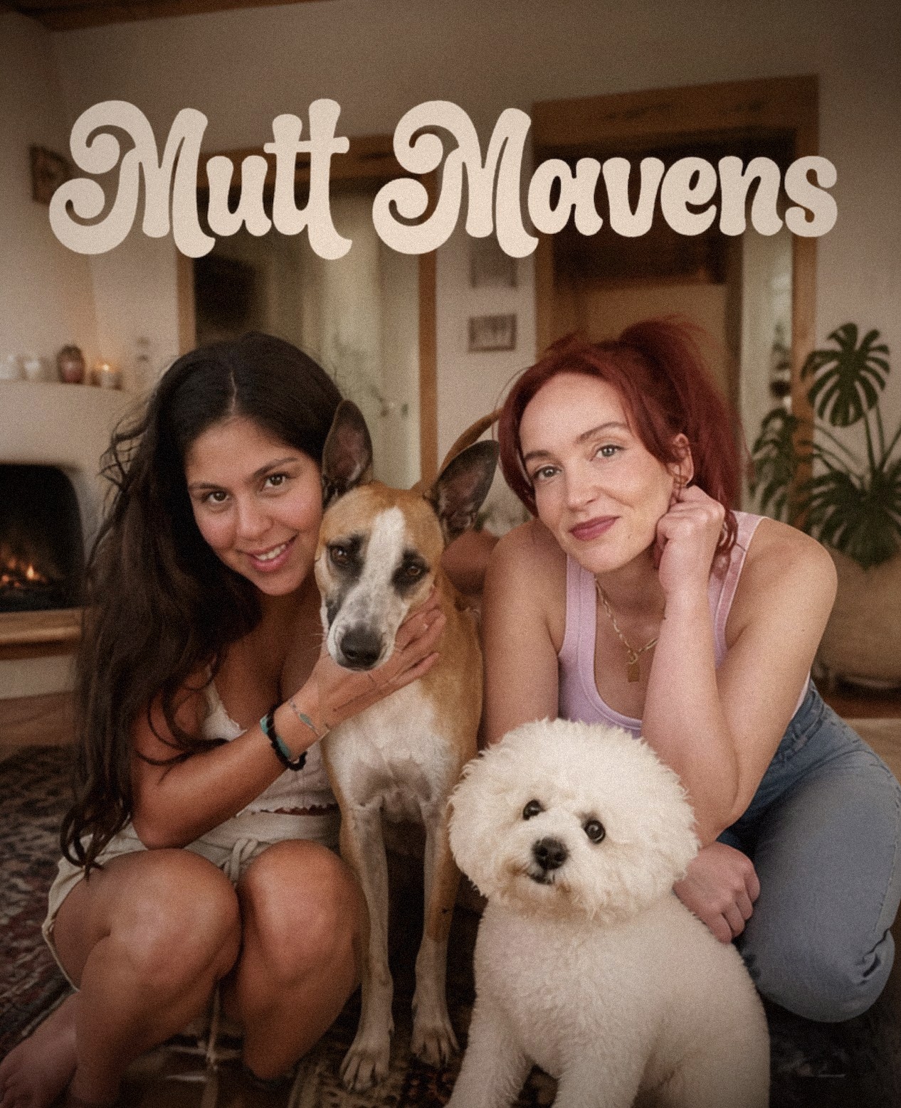 Amber and Autumn, the Mutt Mavens founders, with their dogs